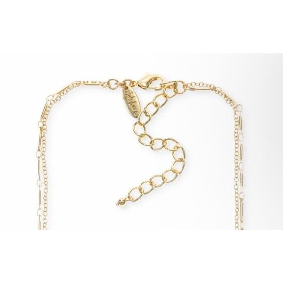 Style&co Crystal Layered Necklace Gold Tone Chain Charm Beads Chic Stylish NWT - Picture 7 of 7